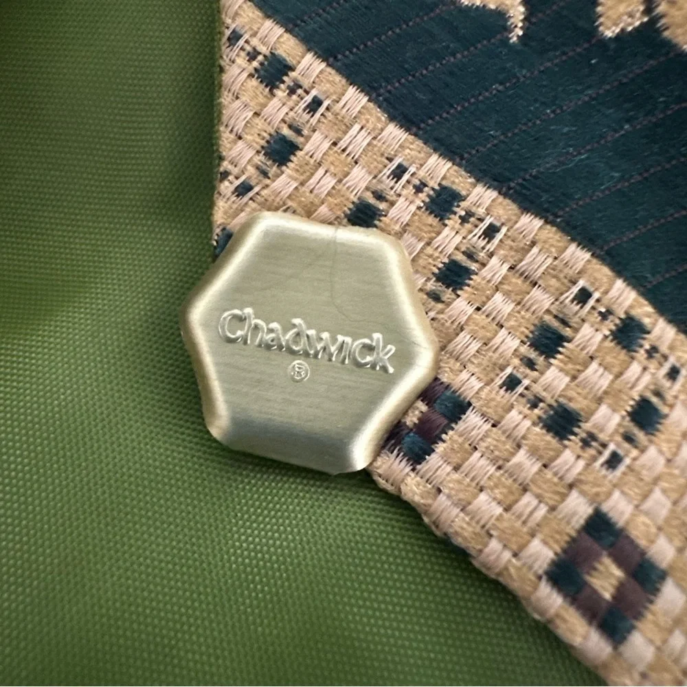 Vintage Chadwick Wembley Neck Tie for Brown Olive or Black Suits Green Gold